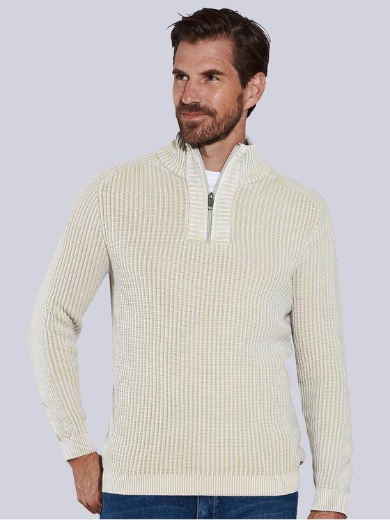 engbers Herren Pullover mit Troyerkragen Grau 36094