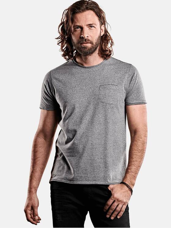 emilio adani Herren Rundhals T-Shirt Grau 28006