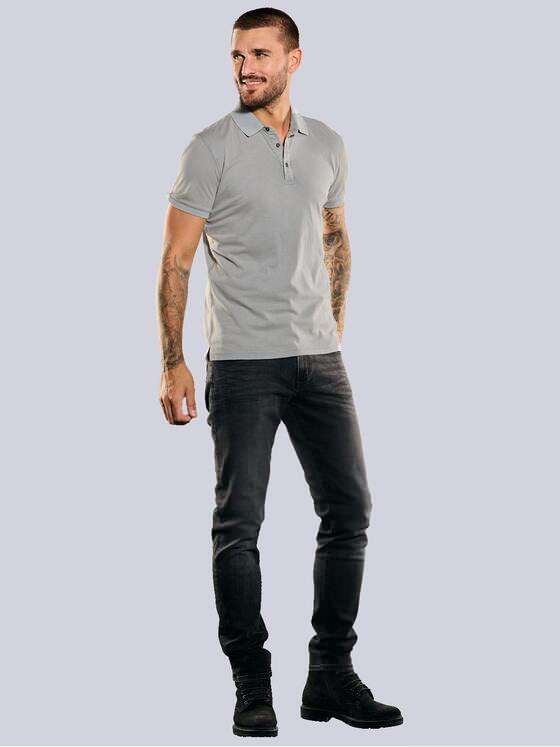 emilio adani Herren Polo-Shirt uni Grau 35284