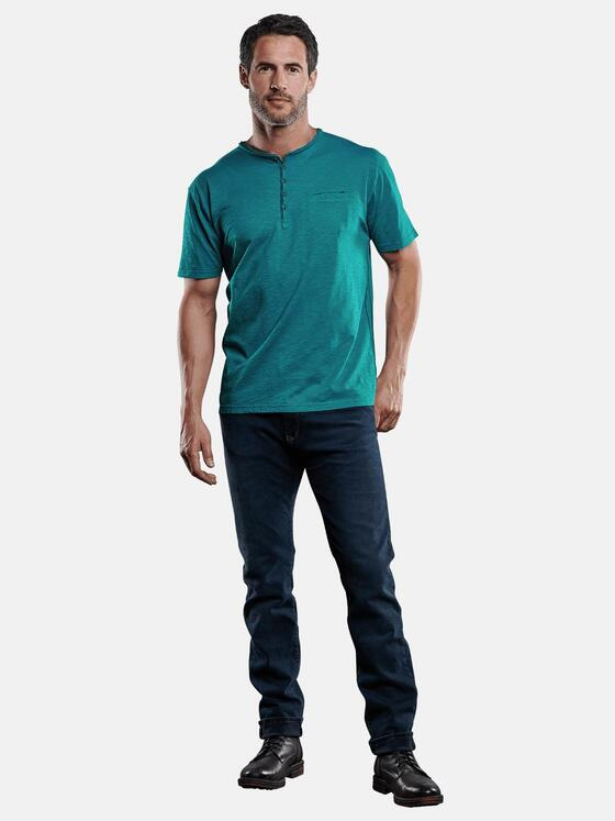 engbers Herren Henley T-Shirt Petrol 28912