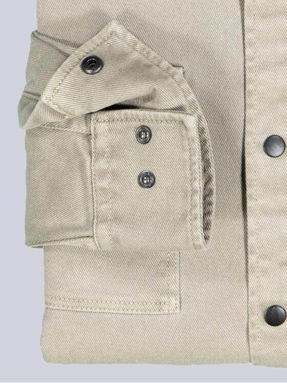 emilio adani Herren Langarm-Hemd slim fit Beige 36996