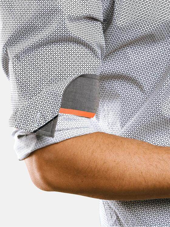 engbers Herren Dezent gemustertes Langarmhemd Schwarz 29469