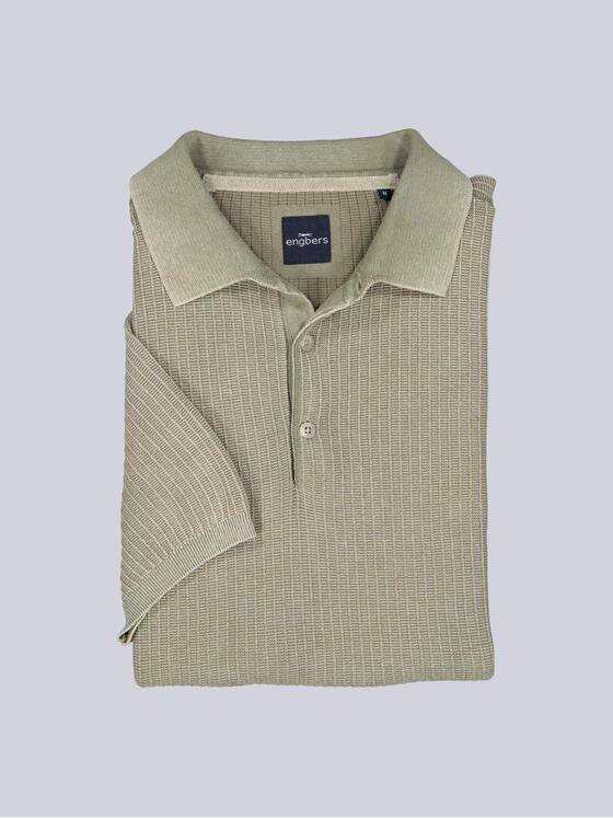 engbers Herren Strick Polo-Shirt Khaki 38562
