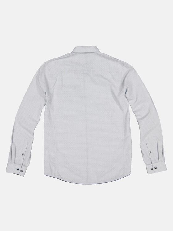 emilio adani Herren Langarm-Hemd strukturiert Silbergrau 32461