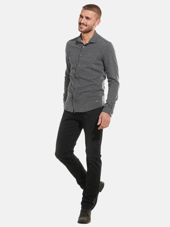 emilio adani Herren Hemd langarm Schwarz 31868