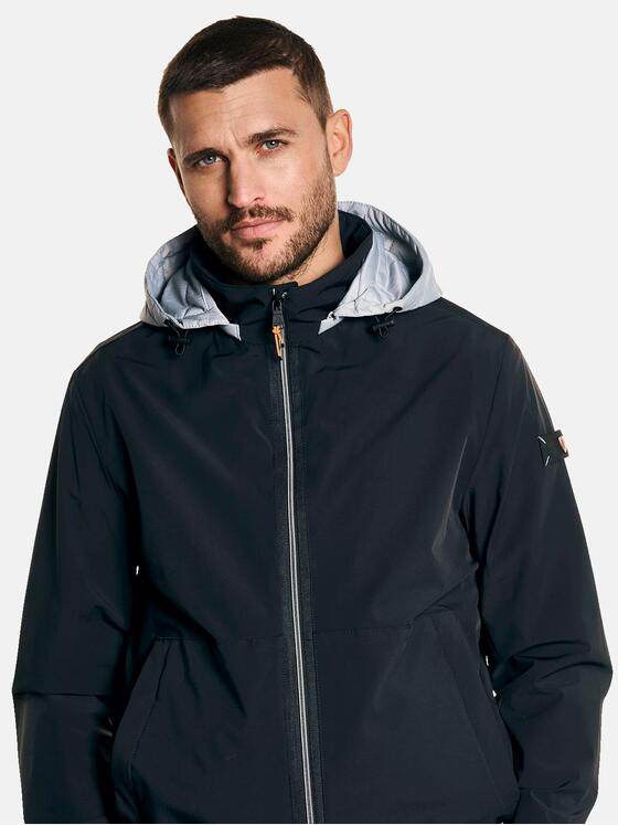 emilio adani Herren Jacke mit abnehmbarer Kapuze Blau 32574