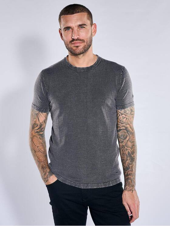 emilio adani Herren T-Shirt mit Wascheffekt Anthrazit 41103