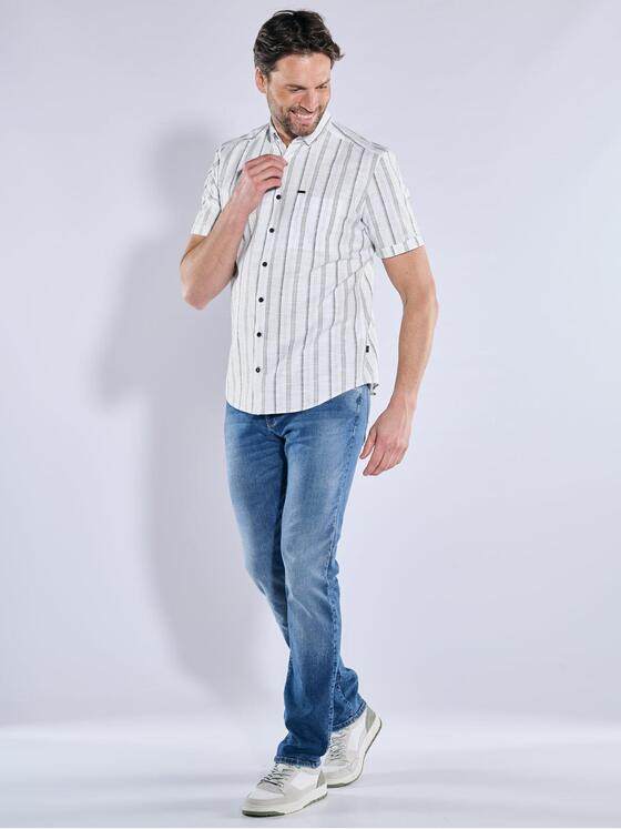 engbers Herren Kurzarm-Hemd gemustert Hellgruen 38581