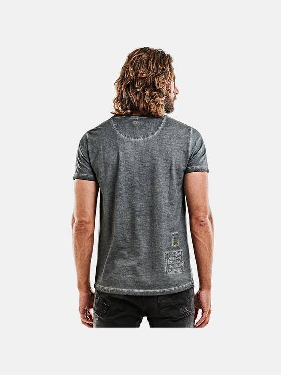 emilio adani Herren Rundhals T-Shirt Grau 26368