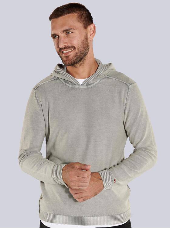 emilio adani Herren Pullover mit Kapuze Grau 36073
