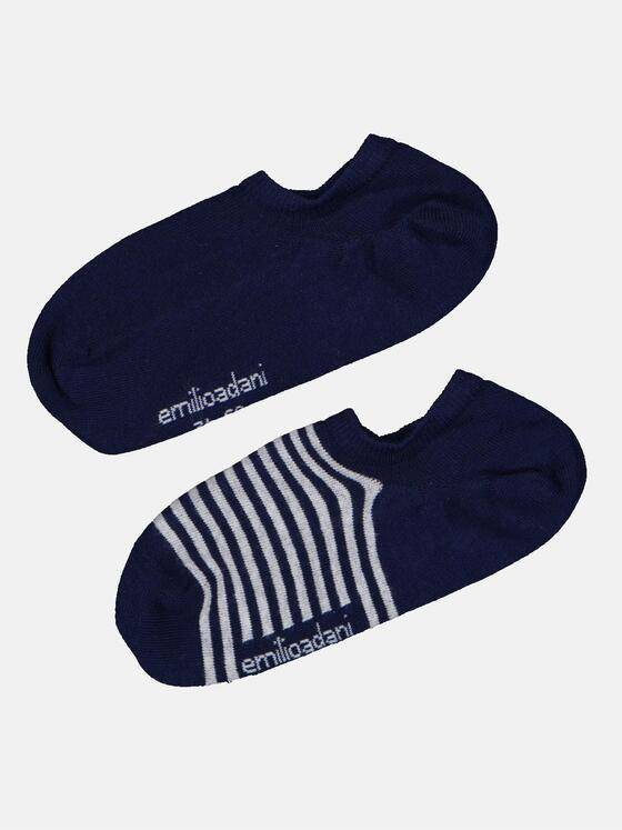 emilio adani Herren Sneakersocken 2er Pack Blau 33281