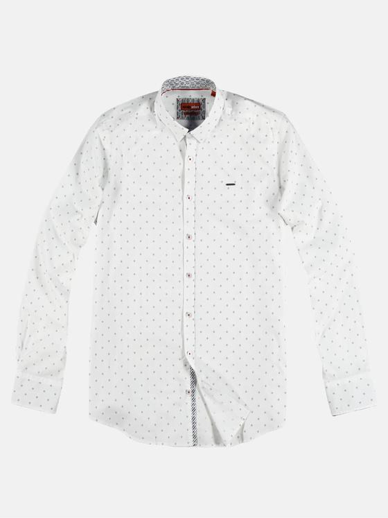 emilio adani Herren Hemd aus Cotton-Satin Weiß 29327