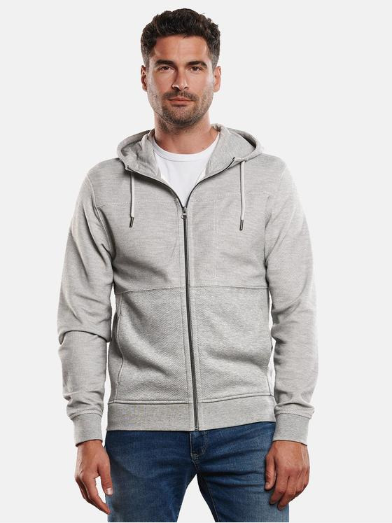 engbers Herren Sweatjacke strukturiert Grau 32438