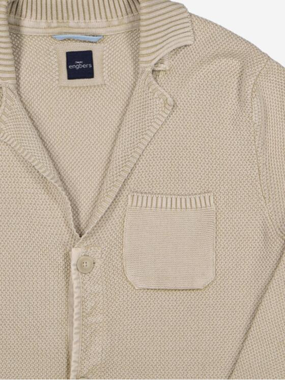 engbers Herren Strick-Sakko strukturiert Beige 36692