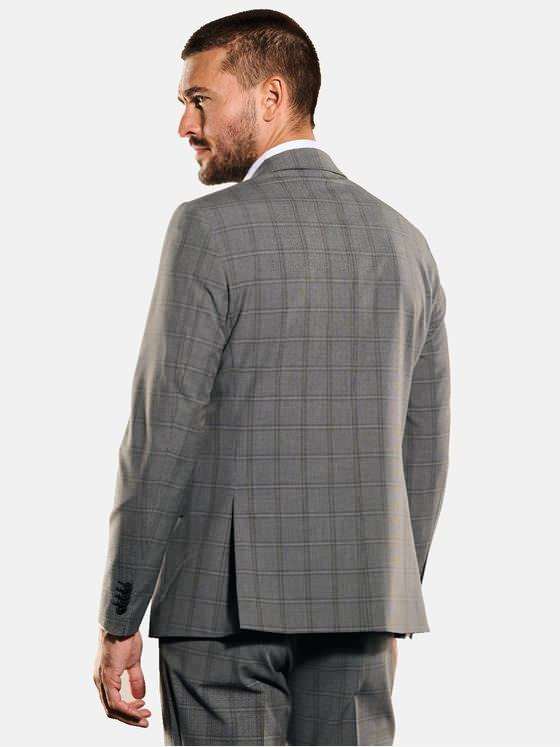 emilio adani Herren Anzug-Sakko slim fit Grau 35378