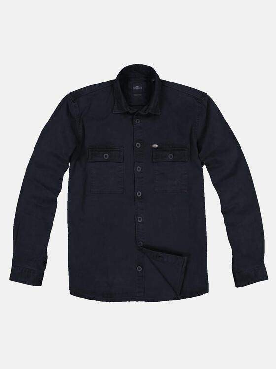 engbers Herren Langarm-Hemd uni Marineblau 32612