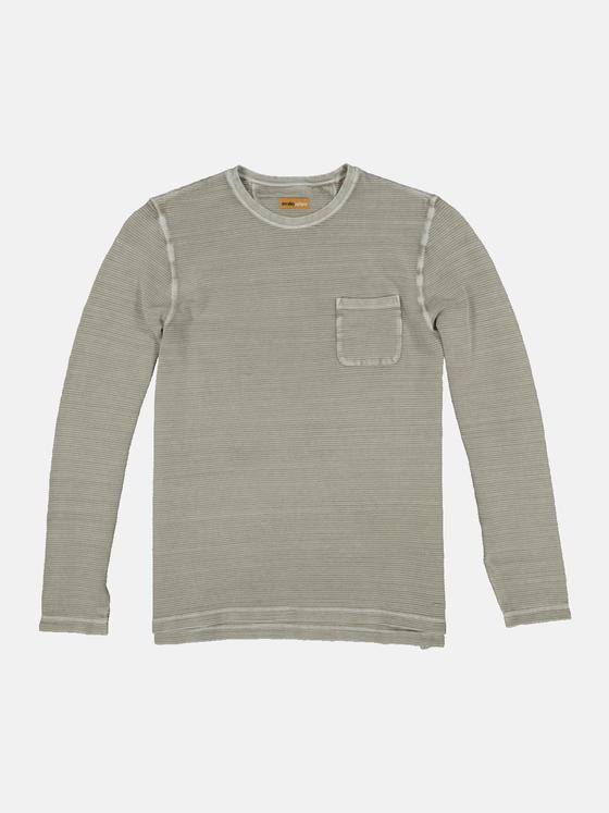 emilio adani Herren Langarm-Shirt strukturiert Beige 34314