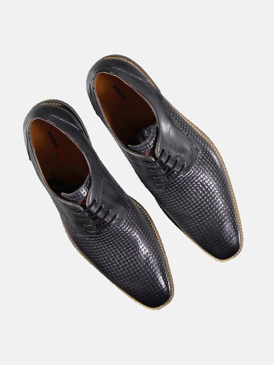 emilio adani Herren Modischer Business-Schuh mit Prägung Grau 31457