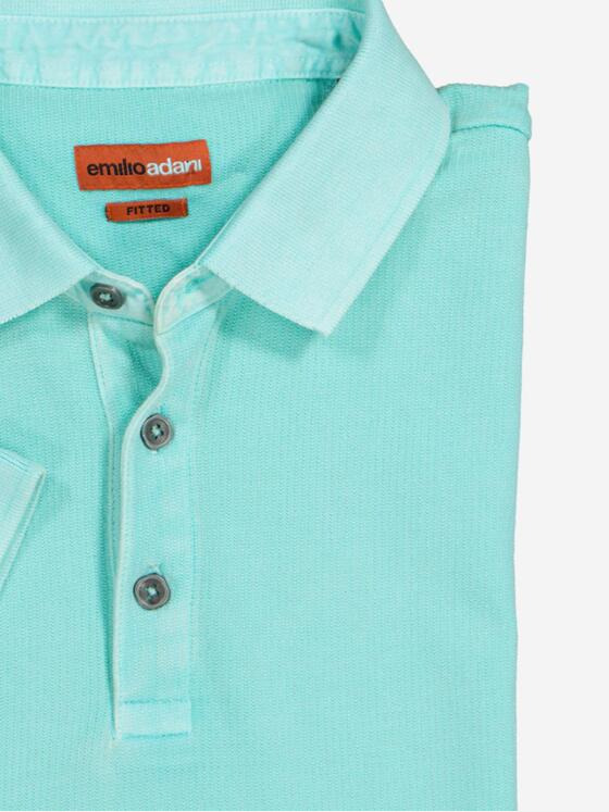 emilio adani Herren Polo-Shirt uni Türkis 36827