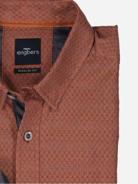 engbers Herren Langarm-Hemd strukturiert Orange 37635
