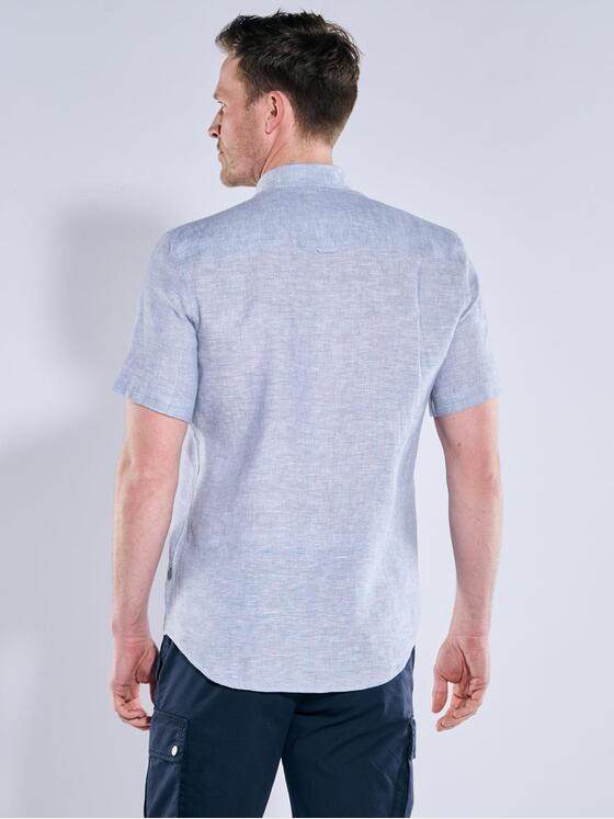 engbers Herren Kurzarm-Hemd aus Leinen Indigoblau 38577