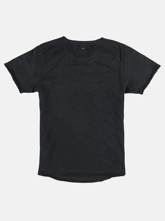 emilio adani Herren Rundhals T-Shirt Schwarz 23663