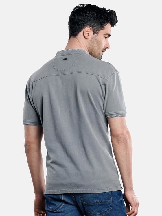 engbers Herren Serafinoshirt mit Stehkragen Grau 31106