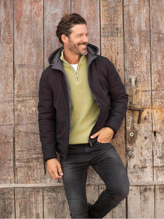 emilio adani Herren Wendejacke mit Soronafüllung Schwarz 37432