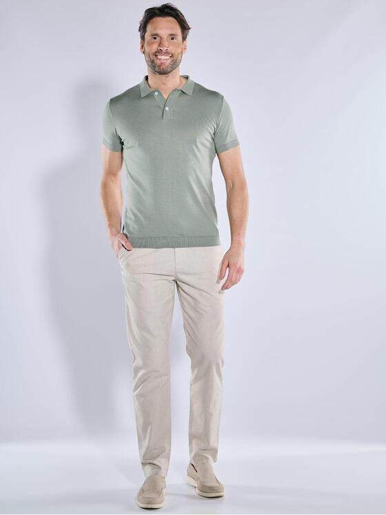 ENGBERS GERMANY Herren Polo-Shirt mit Seiden-Anteil Gruen 38710