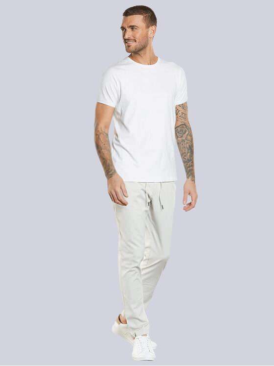 emilio adani Herren Chino mit Tunnelzug Weiß 34617