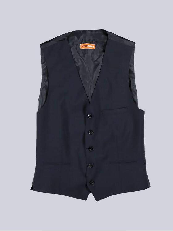 emilio adani Herren Anzug-Weste Slim Fit Saphirblau 33494