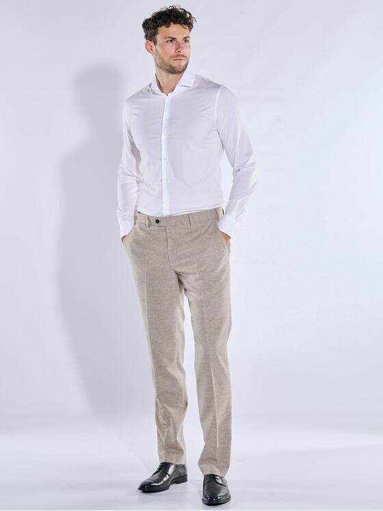 emilio adani Herren Anzughose meliert Beige 39474