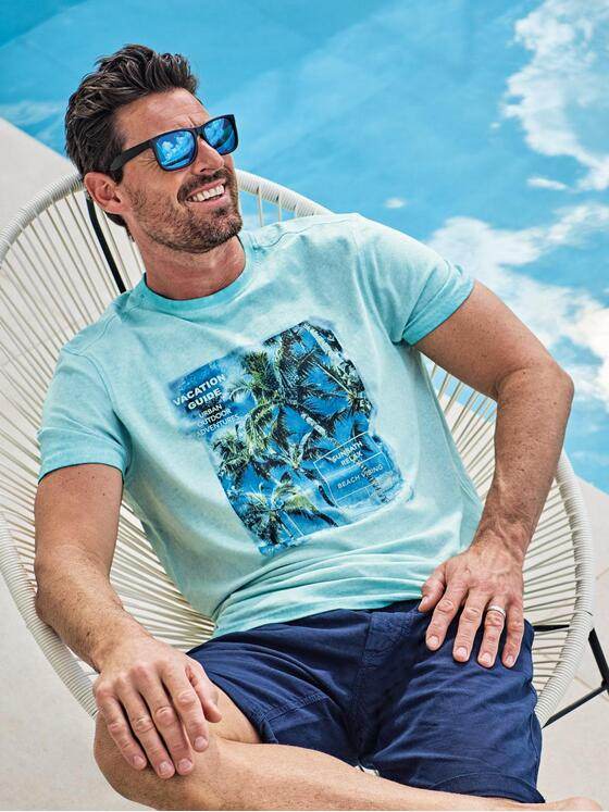 engbers Herren T-Shirt uni Tuerkis 38974