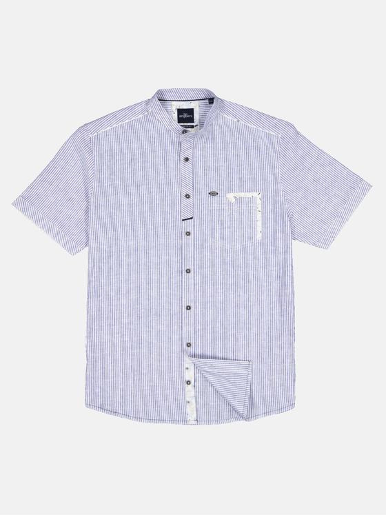 engbers Herren Kurzarm-Hemd gestreift Brilliantblau 33244