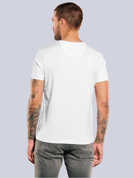 emilio adani Herren Basic-Shirt regular Weiß 35271
