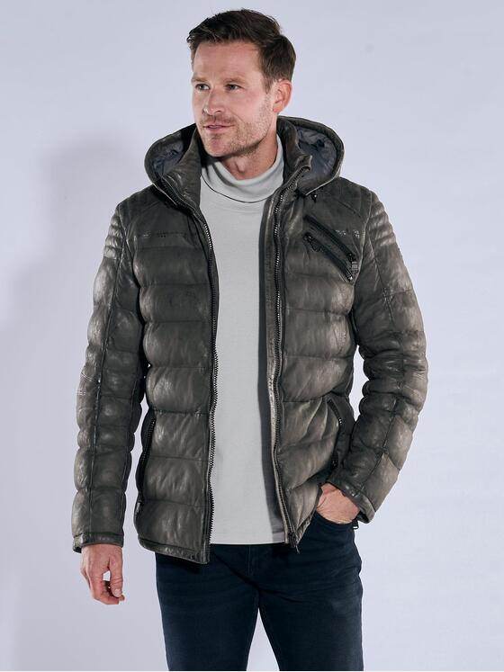 engbers Herren Lederjacke Schwarzbraun 39300