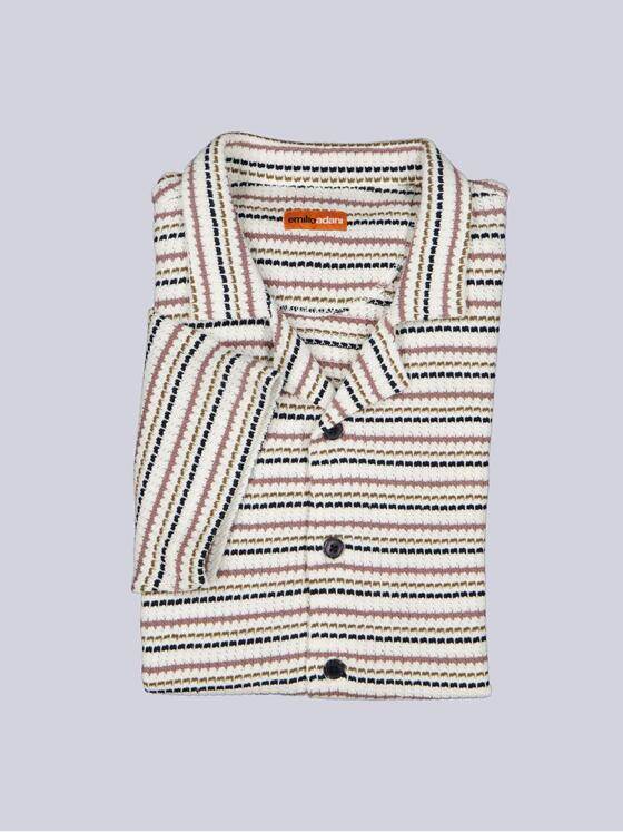 emilio adani Herren Poloshirt mit durchgehender Knopfleiste Reinweiss 40724