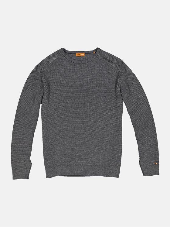 emilio adani Herren Pullover mit Kaschmiranteil Schwarz 33924