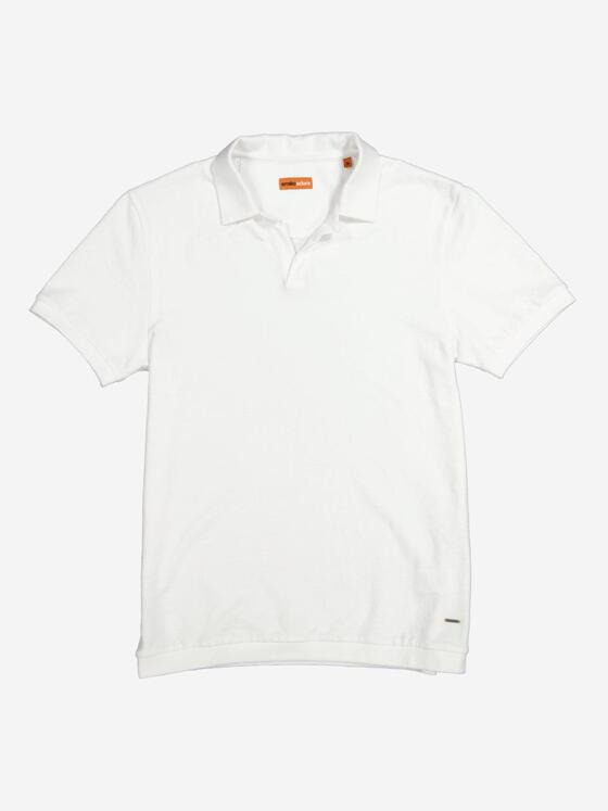 emilio adani Herren Polo-Shirt strukturiert Weiß 36809