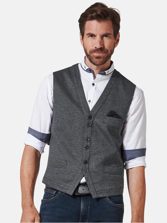 engbers Herren Sakko-Weste slim fit Grau 35257