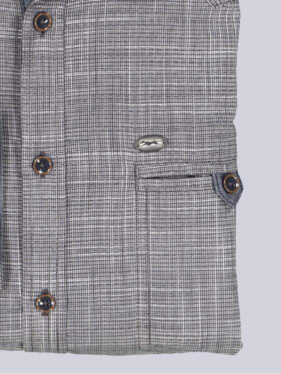 engbers Herren Langarm-Hemd uni Grau 35220