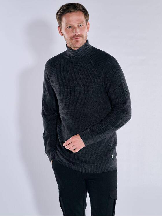 ENGBERS GERMANY Herren Pullover aus Merinowolle Schwarz 37807