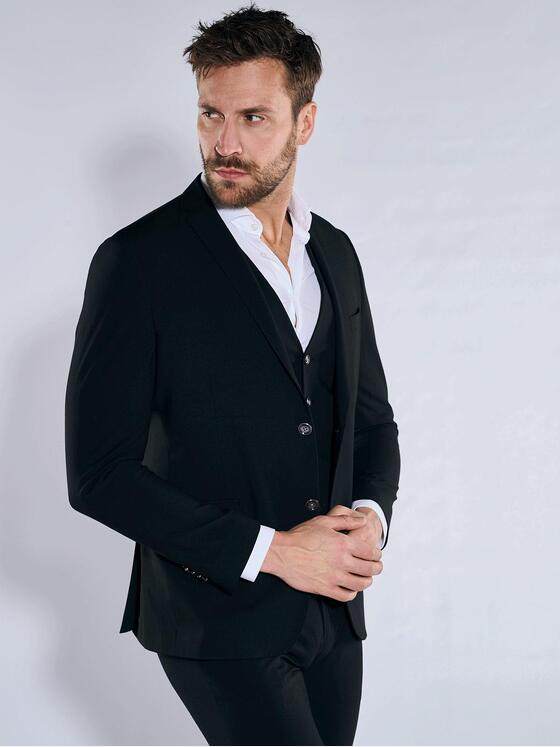 emilio adani Herren Anzug-Sakko slim fit Schwarz 36483