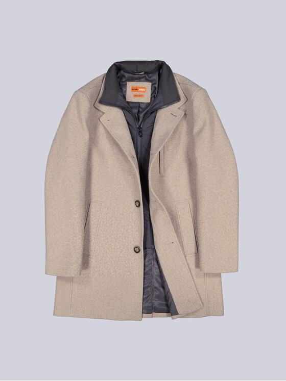 emilio adani Herren Mantel mit heraustrennbarem Inlet Hellbraun 39388