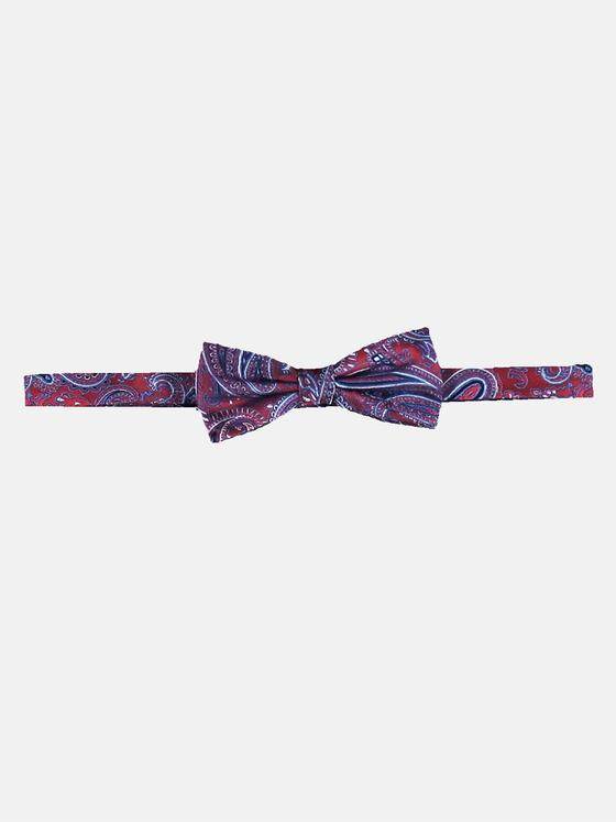 emilio adani Herren Modische Fliege mit Paisley-Muster Rot 31391