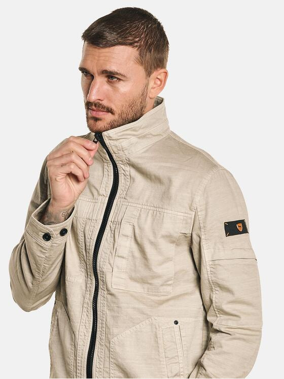 emilio adani Herren Jacke aus Leinen-Baumwoll-Mix Beige 32573