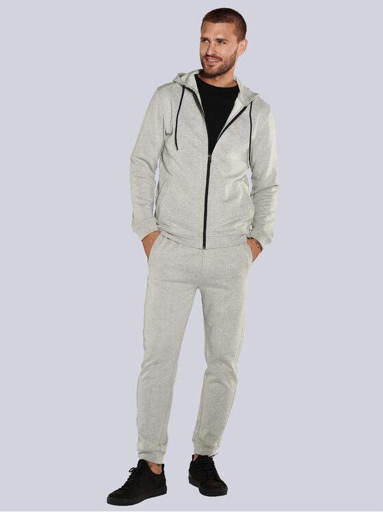 emilio adani Herren Sweatjacke mit Kapuze Grau 36110