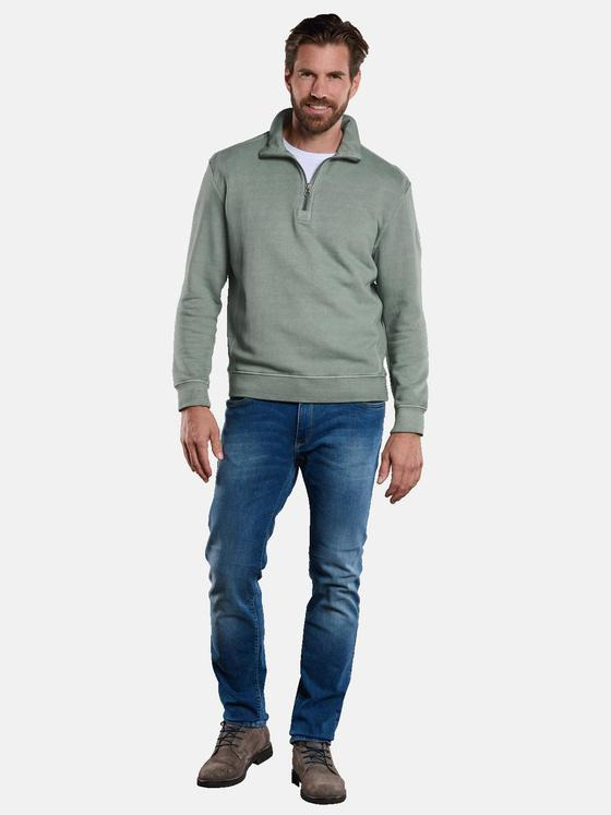 engbers Herren Sweatshirt mit Stehkragen Türkis 34143