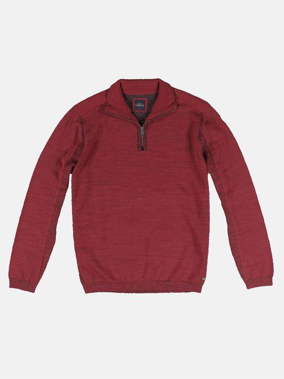 engbers Herren Pullover mit Stehkragen Rot 32035