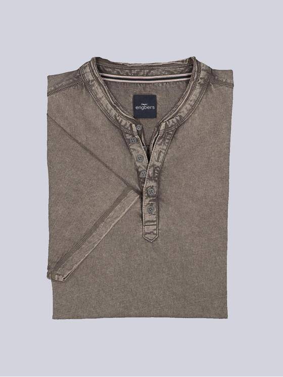 engbers Herren Henley-Shirt uni Braun 36154